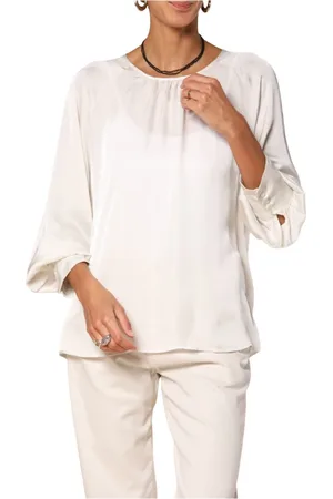 Masons Bluser & Skjorter, Dame, Hvid, L, Elegant Viscose Vinter Skjorte Carla