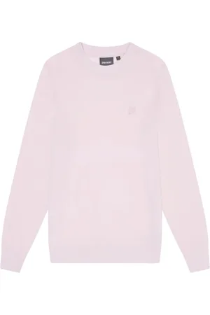 Lyle & Scott Strik, Herre, Lyserød, M, Uld, Tonal Eagle Merino Crew Neck Jumper