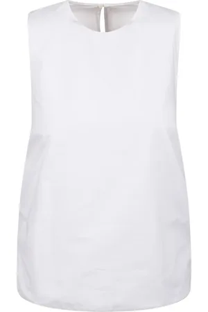 Nº21 Top, Dame, Hvid, L, Bomuld, Sløjfeærmet top med oversize sløjfe