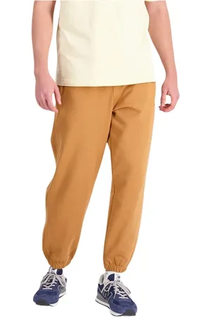 New Balance Bukser, Herre, Brun, M, Bomuld, Ensfarvet jumpsuit med ribkanter