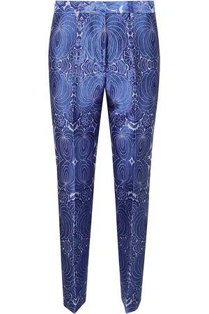 Etro Bukser, Dame, Blå, S, Elegant Sorte Bukser Dametøj