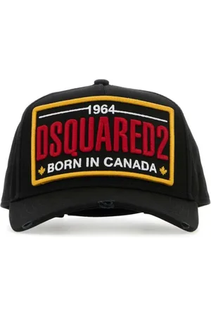 Dsquared2 Tilbehør, Herre, Sort, ONE SIZE, Bomuld, Sort Baseball Cap i Bomuld