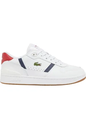 Lacoste Sko, Herre, Hvid, 48 EU, Læder, T-Clip Set Sneakers