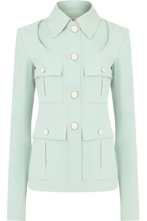Nina Ricci Jakke, Dame, Grøn, 4XL, Bomuld, Saharienne Jakke