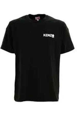 Kenzo Top, Herre, Sort, L, Bomuld, Afslappet bomuldst-shirt til mænd