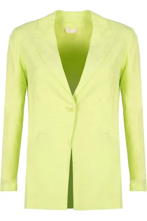 Liu Jo Jakke, Dame, Grøn, M, Uld, Skræddersyet Single-Breasted Blazer