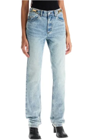 Stella McCartney Jeans, Dame, Blå, W29, Bomuld, Slim Fit Jeans med metalliske detaljer