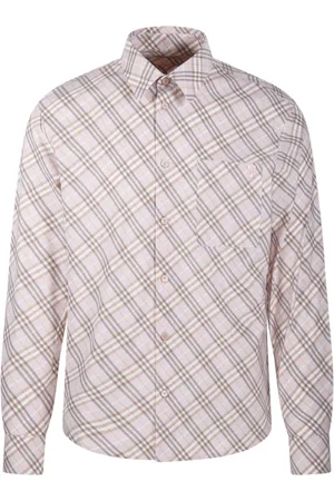 Burberry Skjorte, Herre, Lyserød, XL, Bomuld, Casual Check Skjorte
