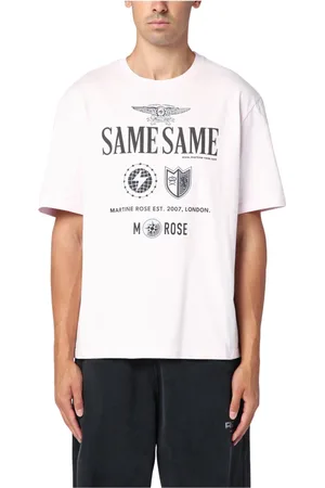 MARTINE ROSE Top, Herre, Lyserød, S, Kortærmet rund hals T-shirt