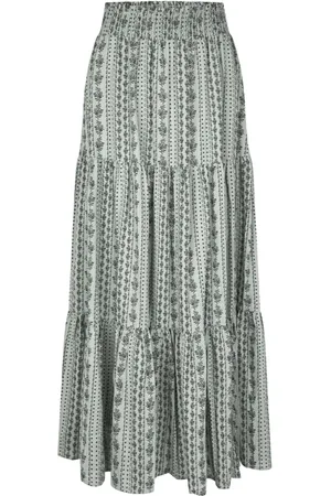 Lollys Laundry Nederdel, Dame, Grøn, M, Bohemian Diamondll Maxi Nederdel