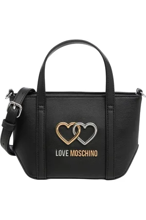Moschino Taske, Dame, Sort, ONE SIZE, Læder, Justerbar Håndtaske med Lynlåslukning