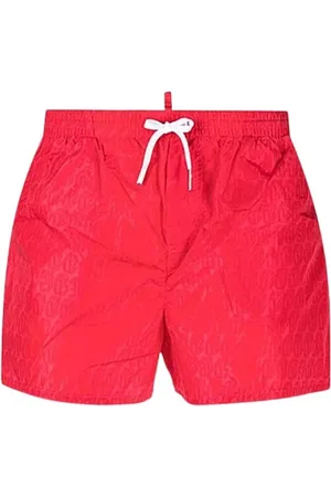 Dsquared2 Badetøj, Herre, Rød, XS, Nylon, Monogram Badebeklædning