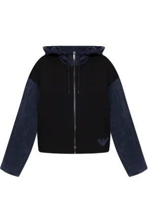Emporio Armani Sweathshirts & Hoodies, Dame, Blå, M, Hoodie