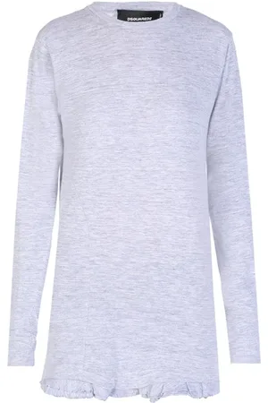 Dsquared2 Top, Dame, Grå, S, Bomuld, Højkvalitets Langærmet T-shirt