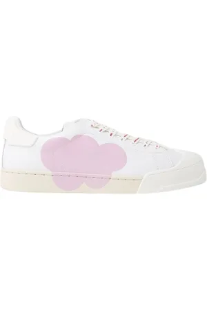 Marni Sko, Herre, Hvid, 42 EU, Læder, Mismatched Læder Sneakers