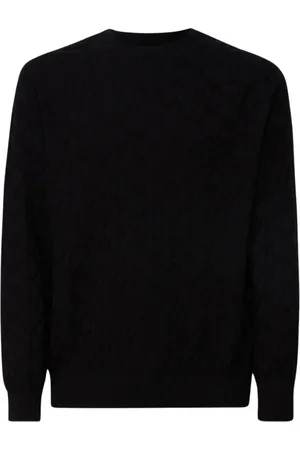 Emporio Armani Strik, Herre, Sort, 2XL, Logo Pullover