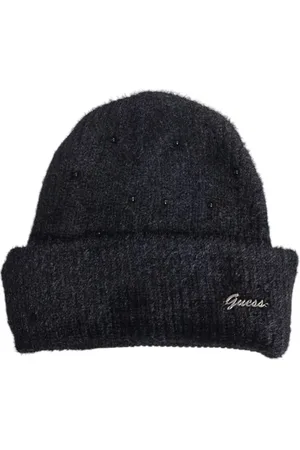 Guess Tilbehør, Dame, Sort, ONE SIZE, Bomuld, Sort Bomuld Vinterhat Kvinders Kollektion