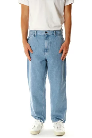 Carhartt Jeans, Herre, Blå, W34 L30, Bomuld, Relaxed Straight Fit Arbejdsbukser