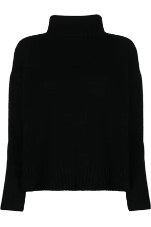 Max Mara Strik, Dame, Sort, XS, Uld, Gianna High Neck Sweater
