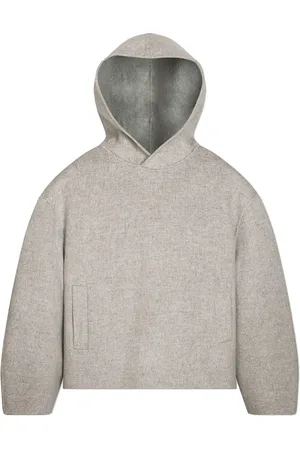 Loulou Studio Sweathshirts & Hoodies, Dame, Grå, XS, Uld, Hætteklædt uld-cashmere frakke