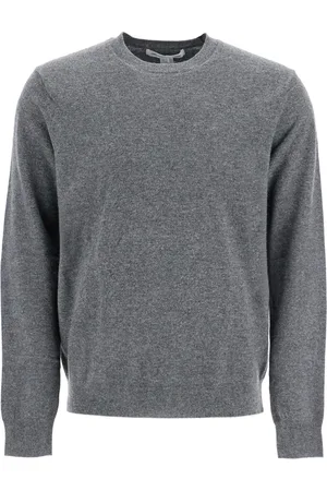 Comme des Garçons Strik, Herre, Grå, M, Uld, Melange Uld Crewneck Pullover