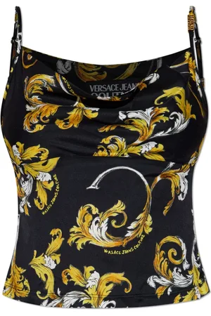 VERSACE Top, Dame, Sort, S, Uld, Stroptop