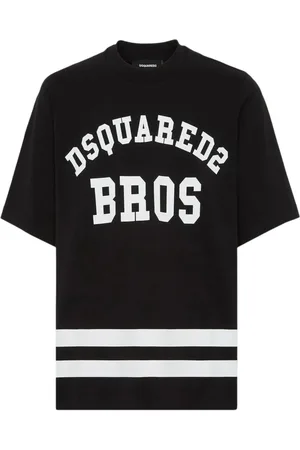 Dsquared2 Top, Herre, Sort, L, Bomuld, Wash Football Fit Kortærmet T-shirt
