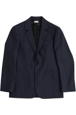 Burberry Jakke, Herre, Blå, 2XL, Uld, Navy Uld Skræddersyet Jakke