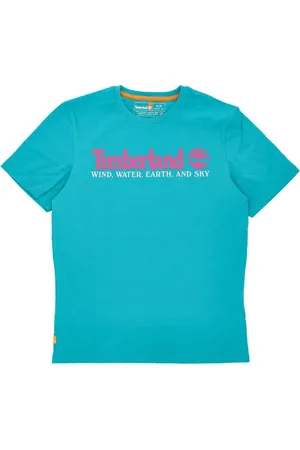 Timberland Top, Herre, Blå, S, Bomuld, Wwes Front Tee
