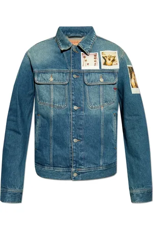 Diesel Jakke, Herre, Blå, XL, Denim, Denimjakke