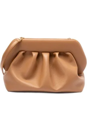 THEMOIRÈ Taske, Dame, Brun, ONE SIZE, Uld, Brun Clutch Taske med Aftagelig Strop