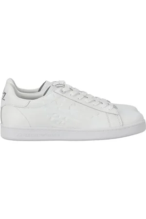 EA7 Sko, Herre, Hvid, 39 EU, Læder, Classic Sneakers