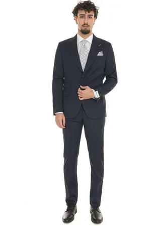 PAOLONI Jakkesæt, Herre, Blå, L, Elegant Herrejakke