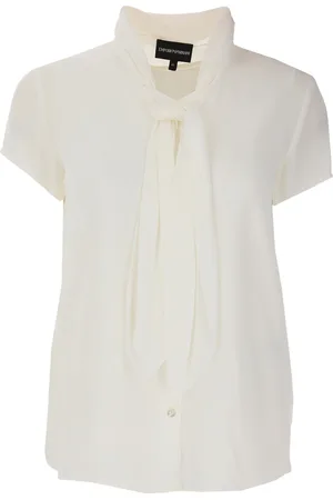 Emporio Armani Bluser & Skjorter, Dame, Hvid, S, Hvid Bluse - Tidløs Stil