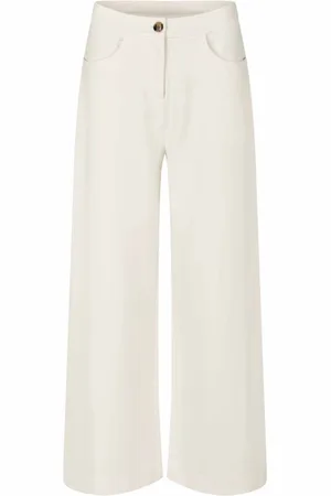 Masai Jeans, Dame, , L, Elegant Wide-Legged Bukser Jet Stream