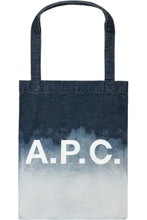 A.P.C. Taske, Herre, Blå, ONE SIZE, Denim, Lou Bleached Denim Tote Bag