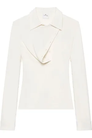 Courrèges Top, Dame, Hvid, S, Langærmet top