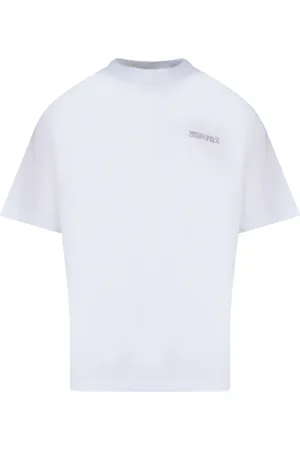 MARCELO BURLON Top, Herre, Hvid, S, Bomuld, Bomulds T-shirt med Logo Print foran