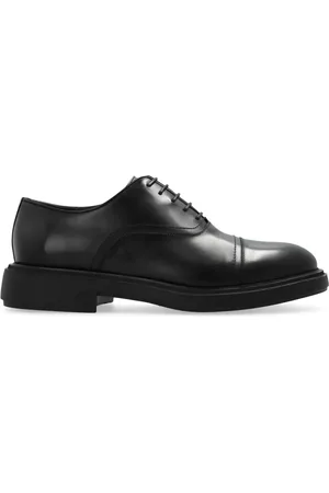 Salvatore Ferragamo Sko, Herre, Sort, 42 1/2 EU, Læder, Læder Oxford Sko til Mænd