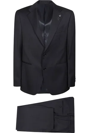 LARDINI Jakkesæt, Herre, Blå, L, Uld, Elegant Habit