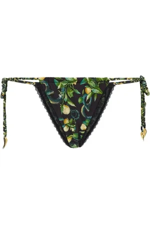 Roberto Cavalli Badetøj, Dame, Flerfarvet, M, Citronprint svømmebriefs til kvinder