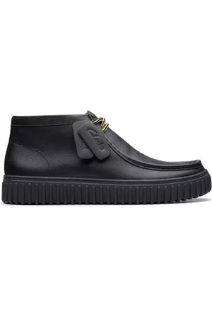 Clarks Sko, Herre, Sort, 39 1/2 EU, Læder, Wallabee Ankelstøvle