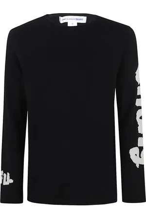 Comme des Garçons Strik, Herre, Blå, L, Uld, Rundhalset strik