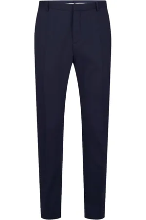 Calvin Klein Bukser, Herre, Blå, 2XL, Uld, Night Sky Suit Pants