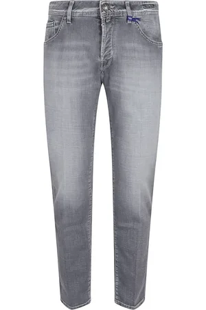 Jacob Cohen Jeans, Herre, Grå, W34, Bomuld, Sorte Jeans Klassisk Fem-Lomme Design