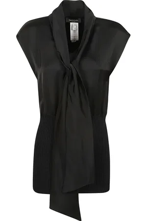 Fabiana Filippi Top, Dame, Sort, 2XS, Satin, Ærmeløs Top