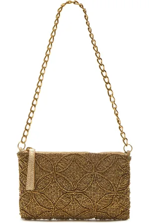 Maliparmi Taske, Dame, Gul, ONE SIZE, Uld, Broderi Clutch med Rem