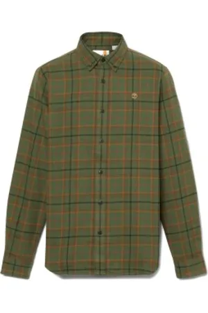 Timberland Skjorte, Herre, Grøn, S, Bomuld, Check Flannel Skjorte