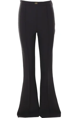 Elisabetta Franchi Bukser, Dame, Sort, S, Polyester, Højtaljede Flare Bukser