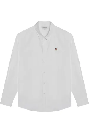 Maison Kitsuné Skjorte, Herre, Hvid, L, Langærmet skjorte